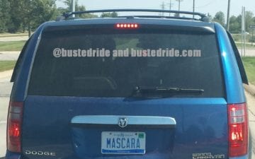 MASCARA - Vanity License Plate by Busted Ride