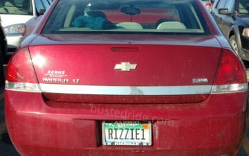 RIZZIE1 - Vanity License Plate by Busted Ride