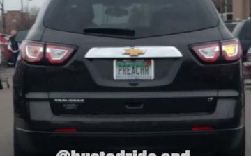 PREACHR - Vanity License Plate by Busted Ride