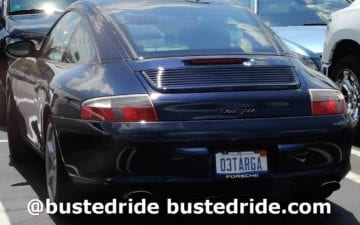 03TARGA - Vanity License Plate by Busted Ride