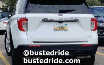 3FLAGS - Vanity License Plate by Busted Ride