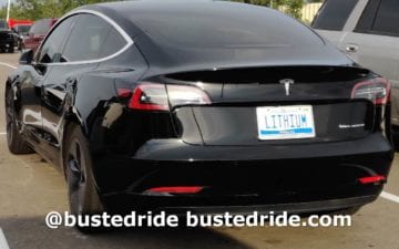 LITHIUM - Vanity License Plate by Busted Ride