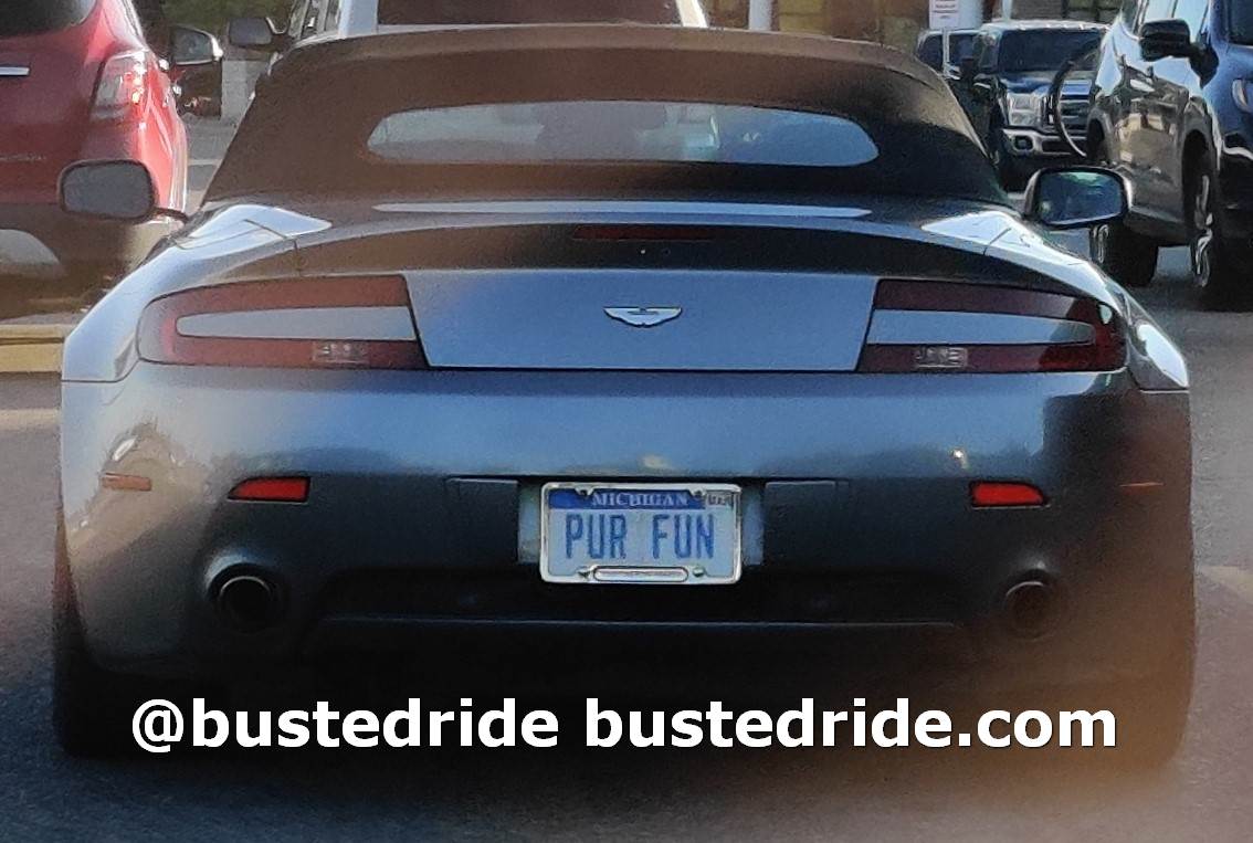 PUR FUN - Vanity License Plate by Busted Ride