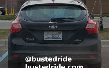 SIX6SIX - Vanity License Plate by Busted Ride