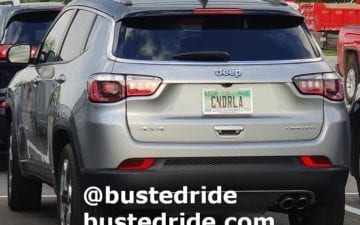 CNDRLA - Vanity License Plate by Busted Ride