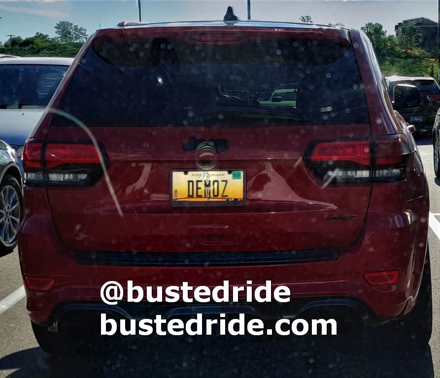 DEMOZ - Vanity License Plate by Busted Ride