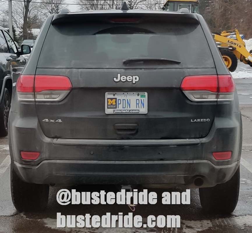 PDN RN - Vanity License Plate by Busted Ride