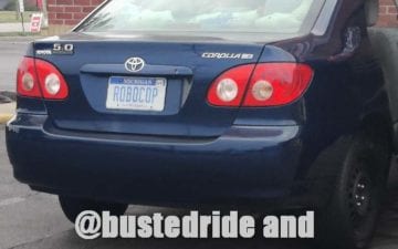ROBOCOP - Vanity License Plate by Busted Ride