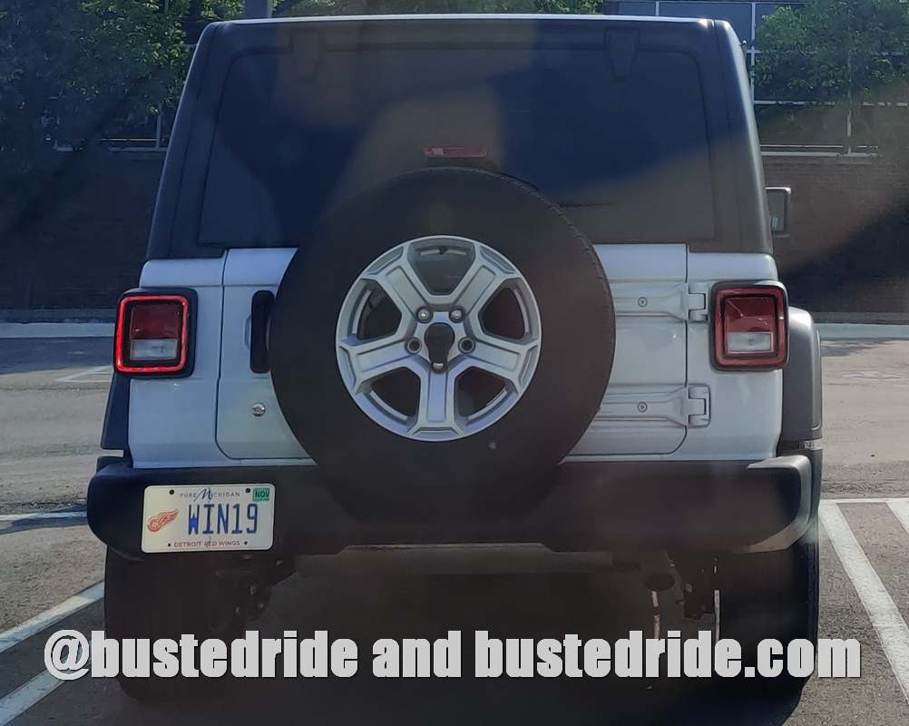 WIN19 - Vanity License Plate by Busted Ride