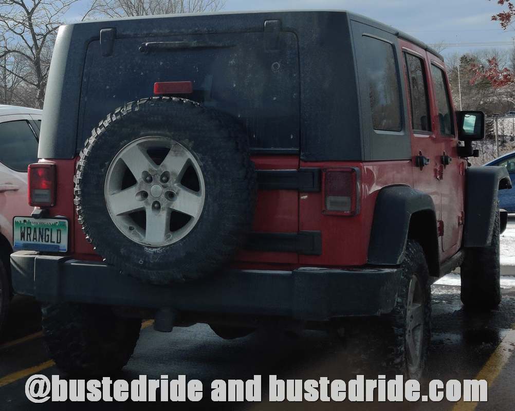 WRANGLD - Vanity License Plate by Busted Ride