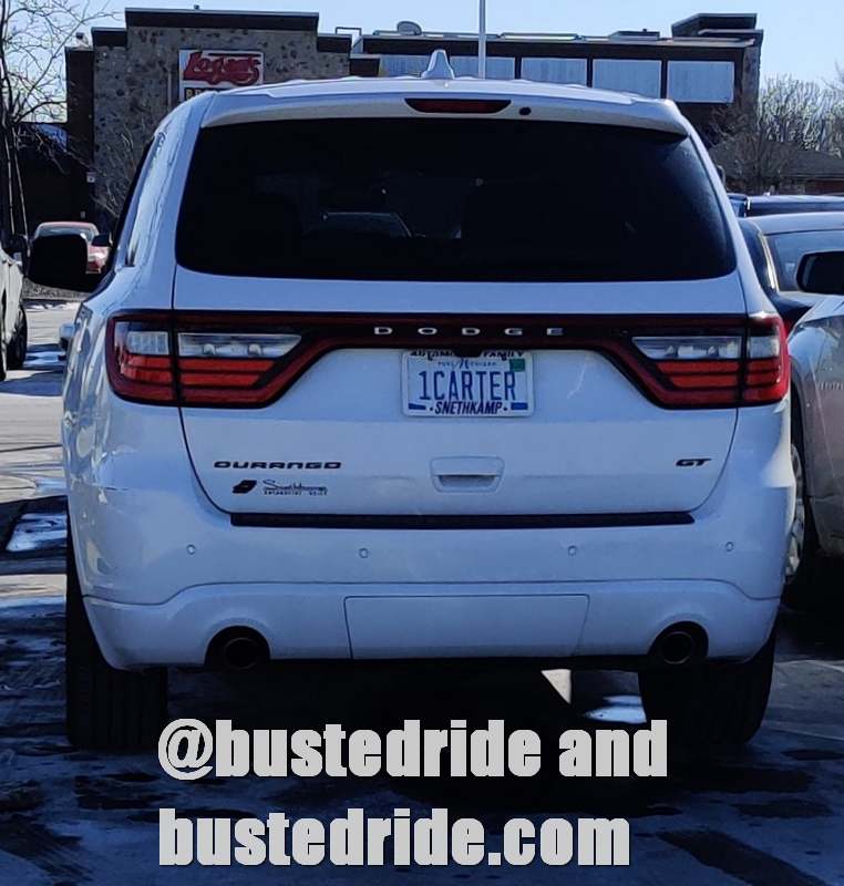 1CARTER - Vanity License Plate by Busted Ride