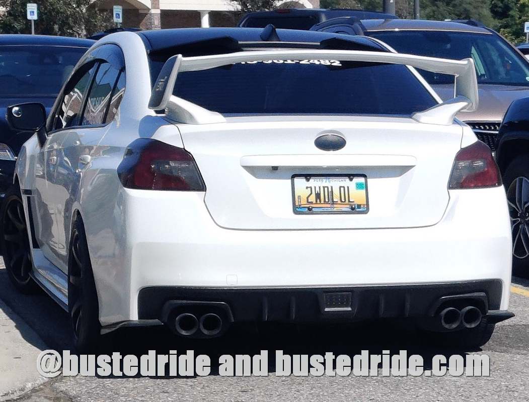 2WDLOL - Vanity License Plate by Busted Ride