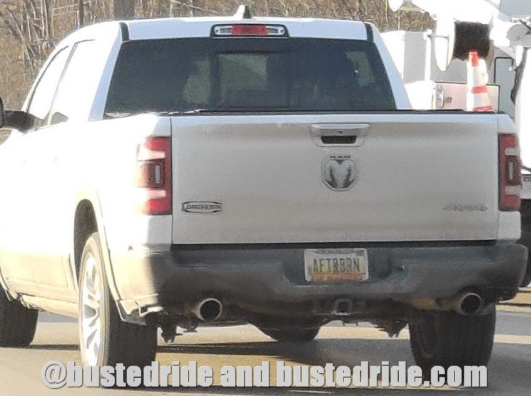 AFTRBRN - Vanity License Plate by Busted Ride