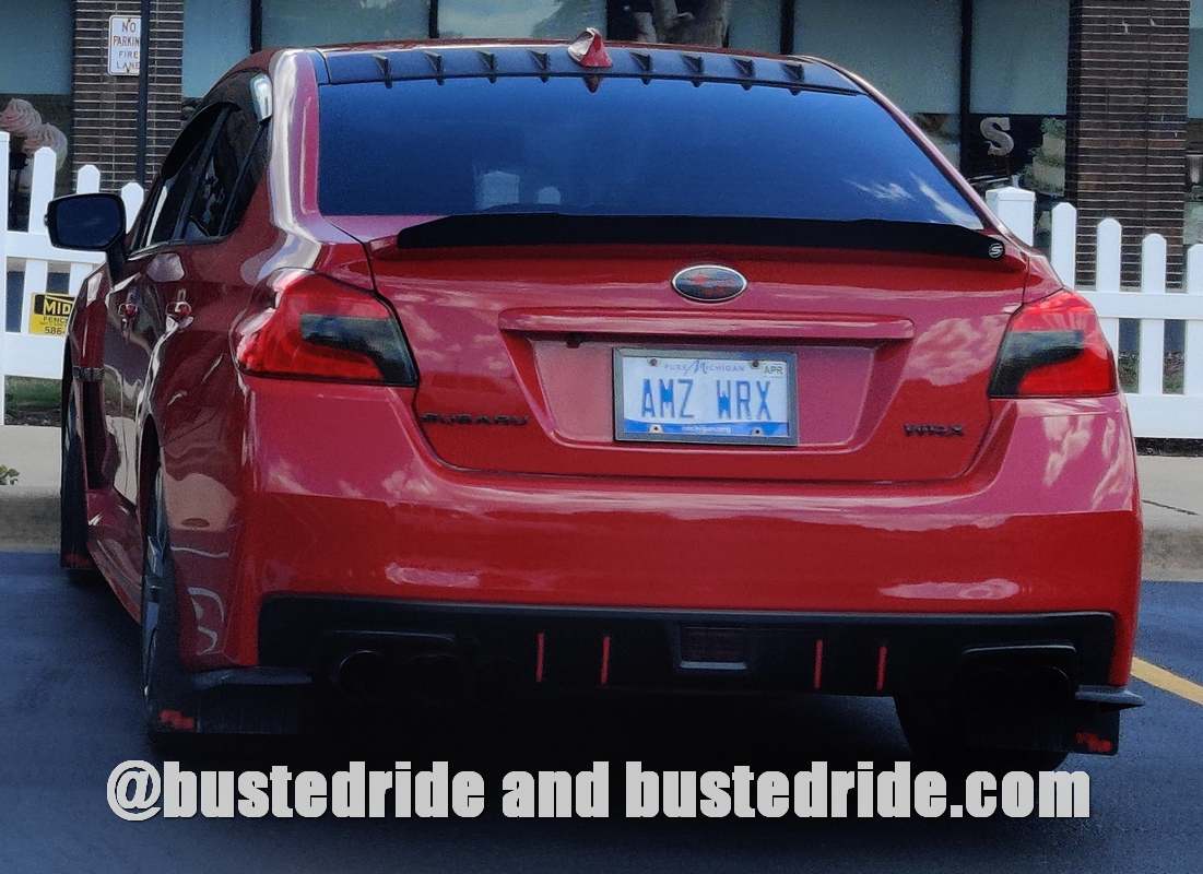 AMZ WRX - Vanity License Plate by Busted Ride