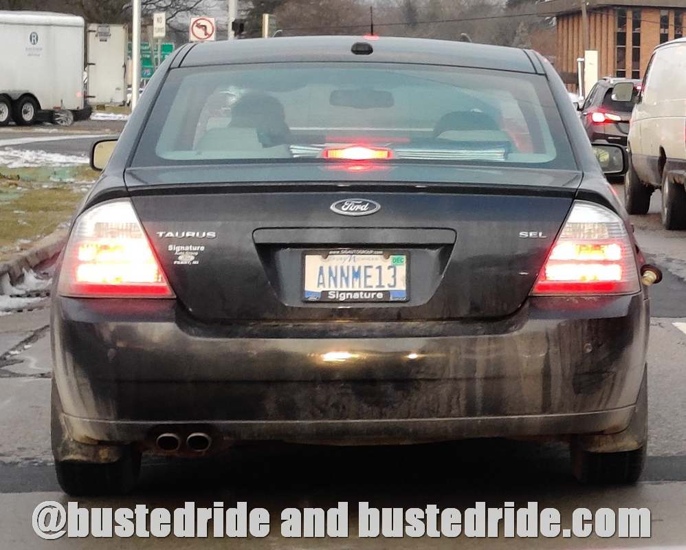 ANNME13 - Vanity License Plate by Busted Ride