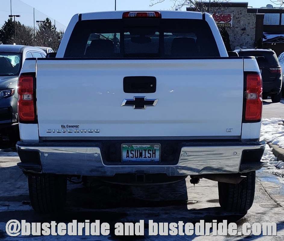 ASUWISH - Vanity License Plate by Busted Ride