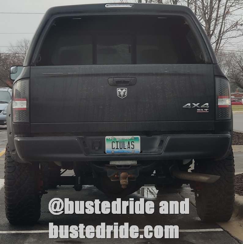 CIULAS - Vanity License Plate by Busted Ride