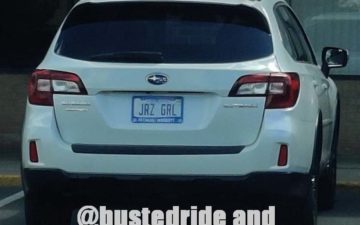 JRZ GRL - Vanity License Plate by Busted Ride