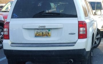 PATNJON - Vanity License Plate by Busted Ride