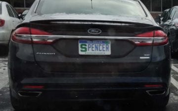 SPENCER - Vanity License Plate by Busted Ride