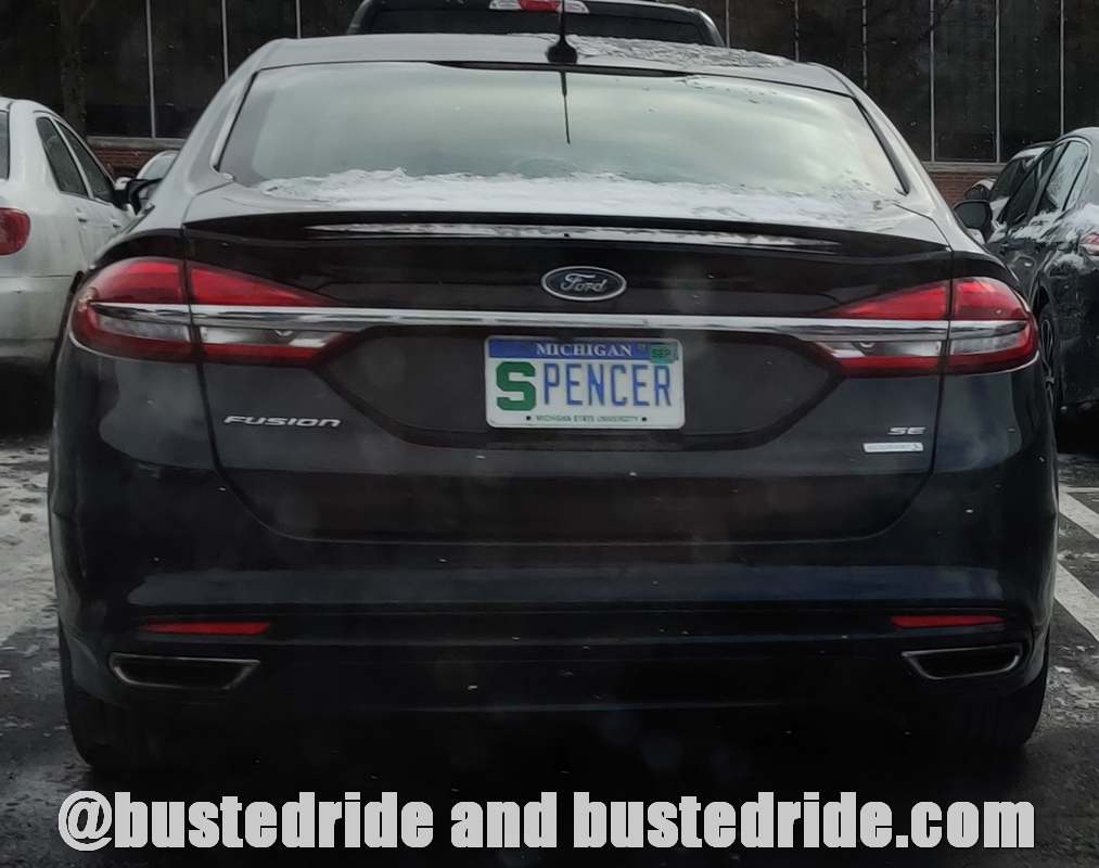 SPENCER - Vanity License Plate by Busted Ride