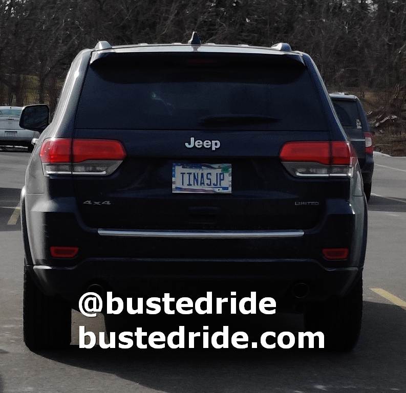 TINASJP - Vanity License Plate by Busted Ride