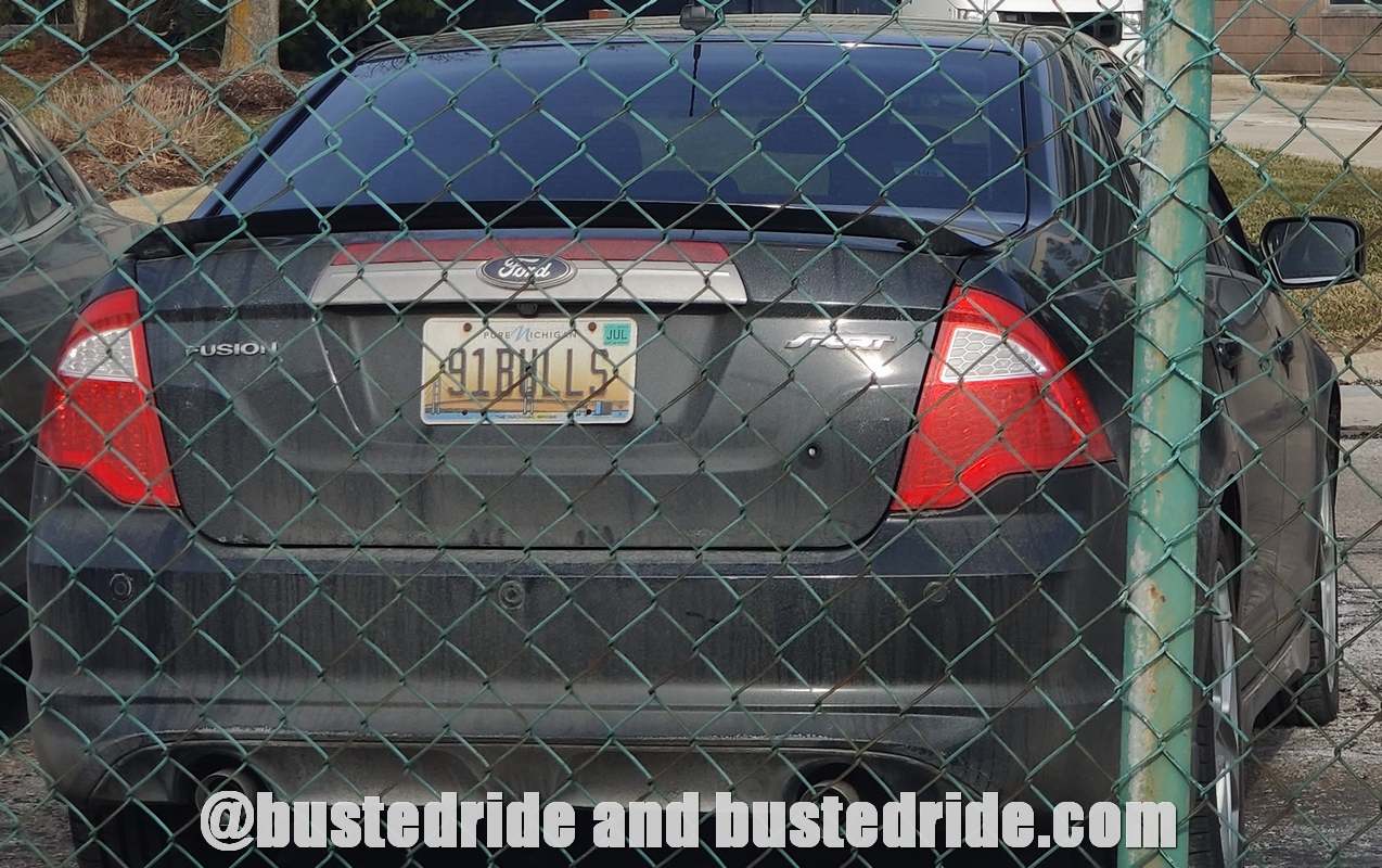 91BULLS - Vanity License Plate by Busted Ride