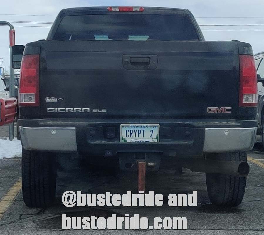 CRYPT 2 - Vanity License Plate by Busted Ride