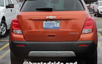 GODPOET - Vanity License Plate by Busted Ride