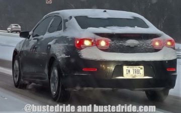 IM TRBL - Vanity License Plate by Busted Ride