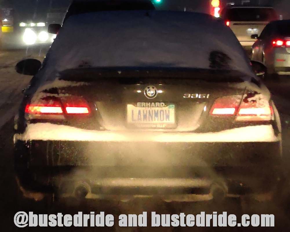 LAWNMOW - Vanity License Plate by Busted Ride