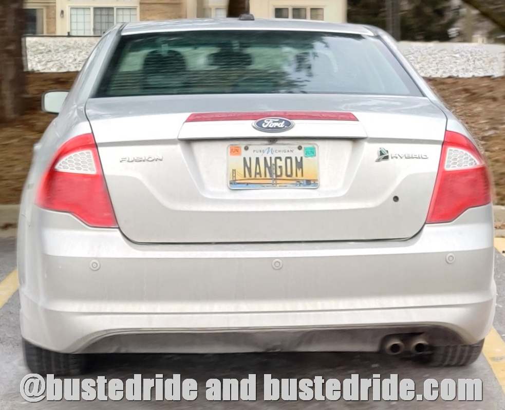 NANGOM - Vanity License Plate by Busted Ride