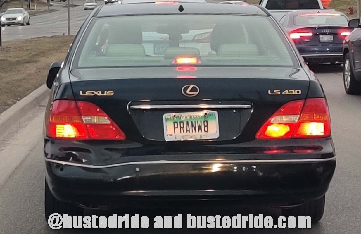 PRANW8 - Vanity License Plate by Busted Ride
