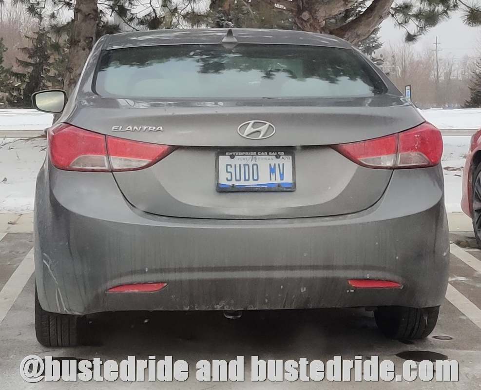 SUDO MV - Vanity License Plate by Busted Ride