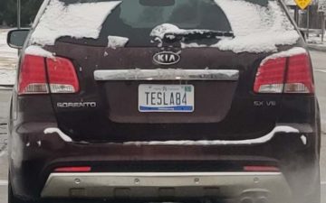 TESLA84 - Vanity License Plate by Busted Ride