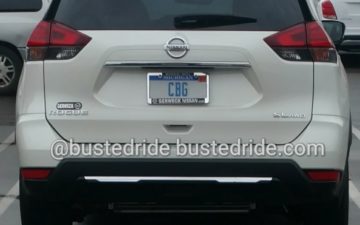 CBG - Vanity License Plate by Busted Ride
