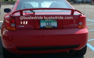 CG1 - Vanity License Plate by Busted Ride