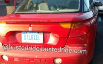DALKIEL - Vanity License Plate by Busted Ride