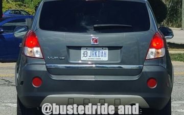 JRKDAH - Vanity License Plate by Busted Ride