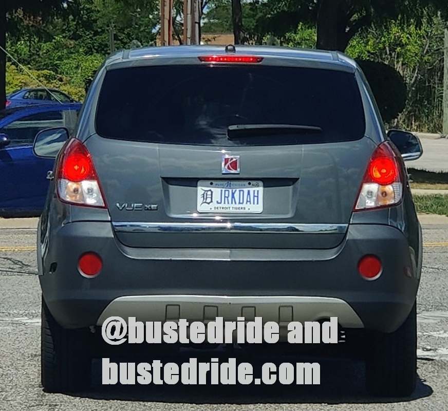 JRKDAH - Vanity License Plate by Busted Ride