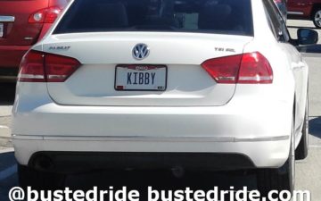 KIBBY - Vanity License Plate by Busted Ride