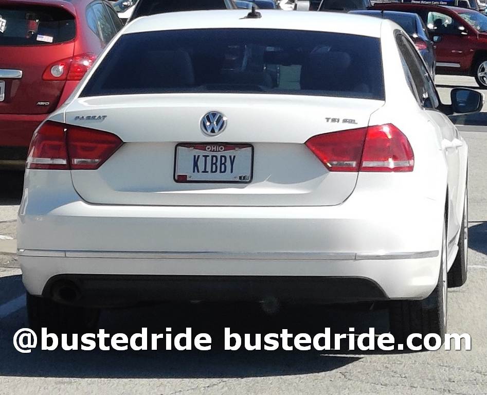 KIBBY - Vanity License Plate by Busted Ride