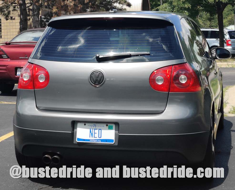 NEO - Vanity License Plate by Busted Ride