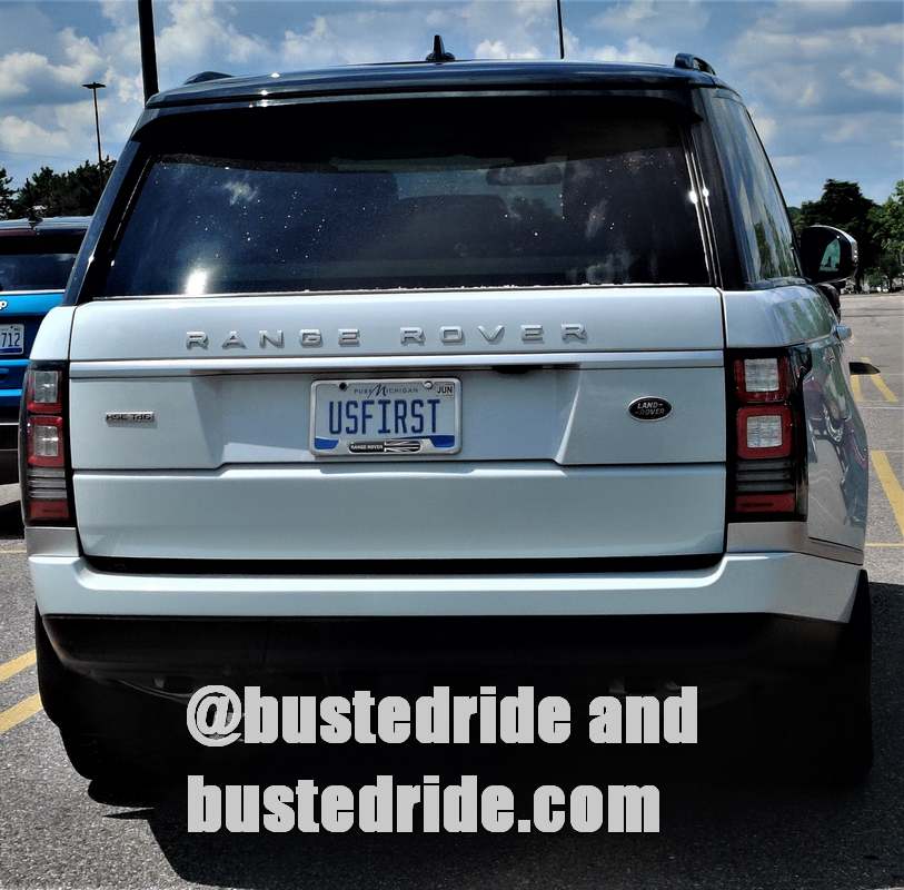 USFIRST - Vanity License Plate by Busted Ride