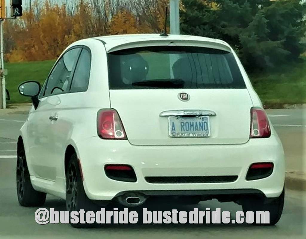 A RAMANO - Vanity License Plate by Busted Ride