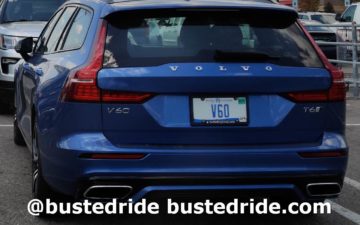 V60 - Vanity License Plate by Busted Ride