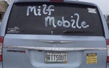 TITSOUT - Vanity License Plate by Busted Ride