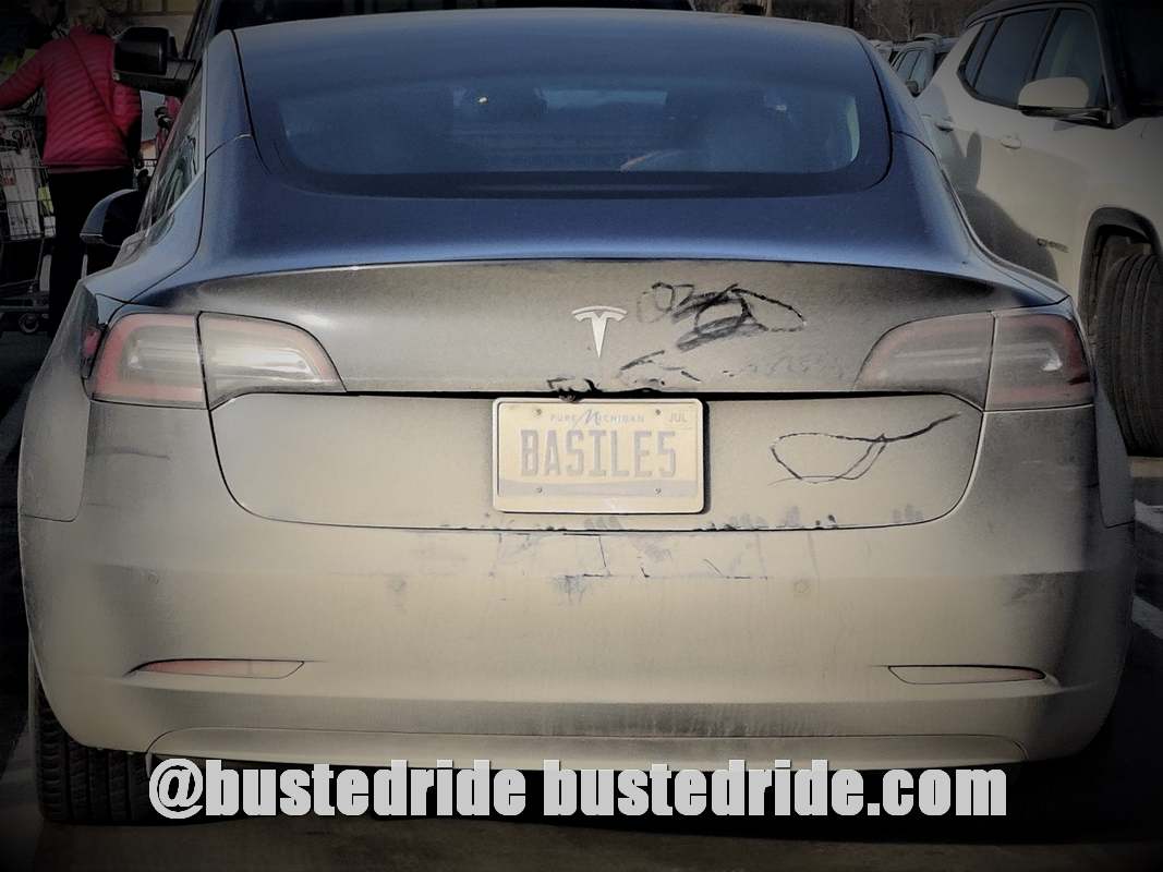 BASILE5 - Vanity License Plate by Busted Ride