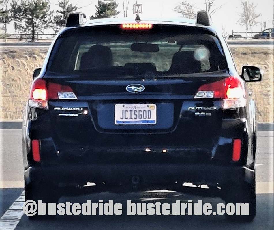 JCISGOD - Vanity License Plate by Busted Ride