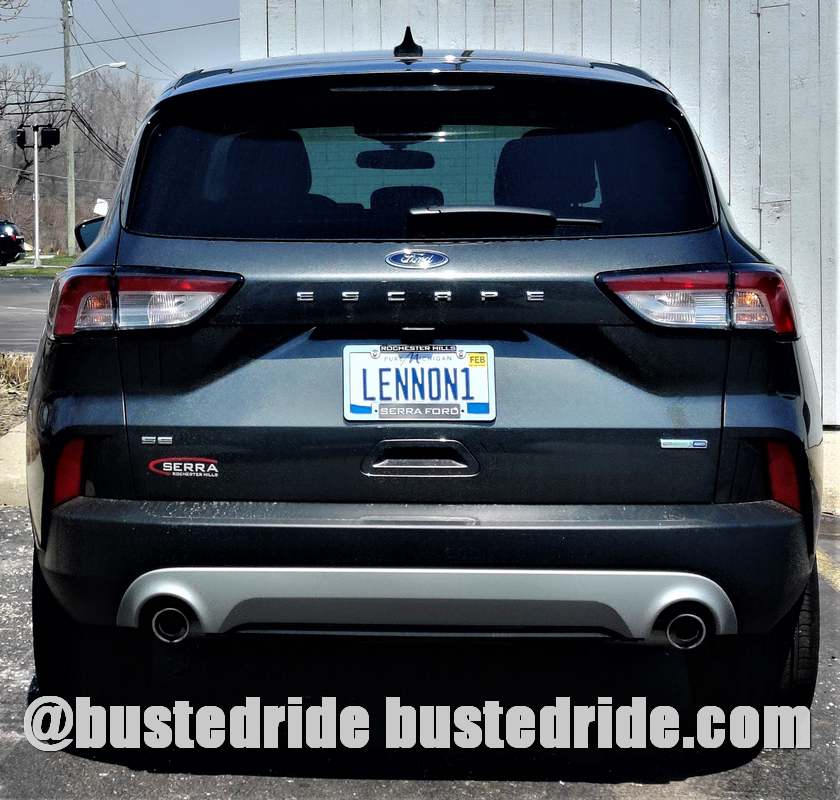 LENNON1 - Vanity License Plate by Busted Ride